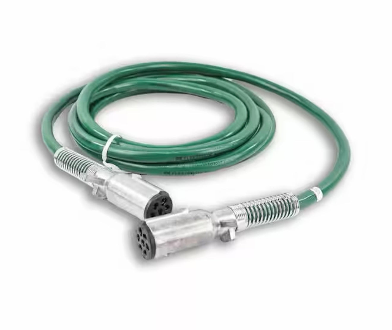 15" 7-Way Green ABS Straight Electric Power Cable